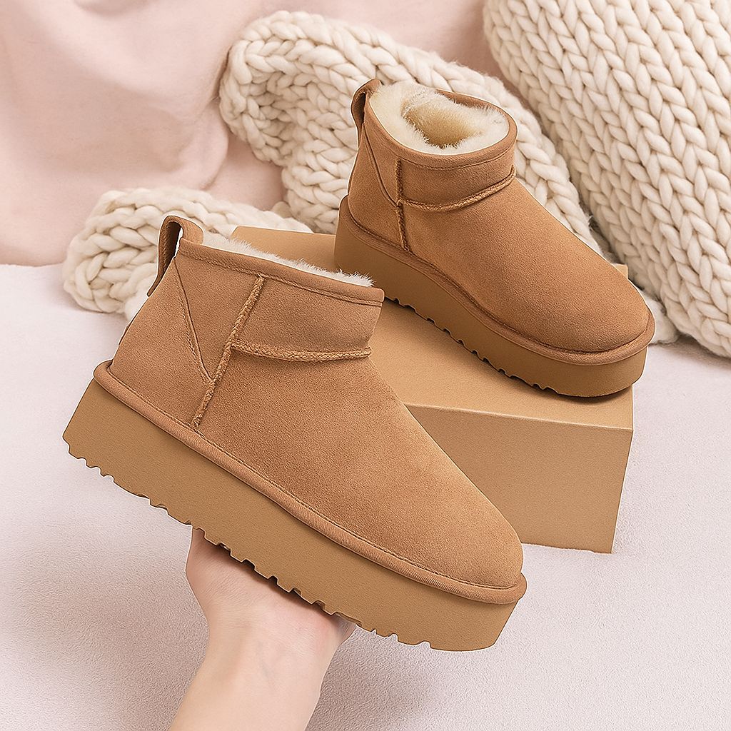 Bota Inverno - Pelucia, a Prova D'água + Meia Termica de Brinde