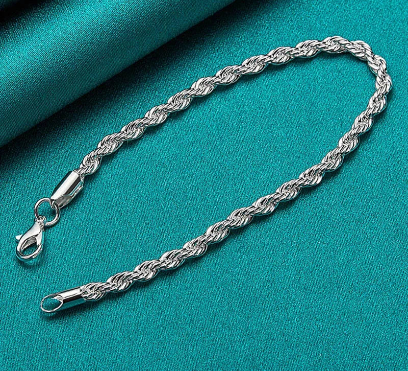 Pulseira - Corrente Com Pingente Onda De Água