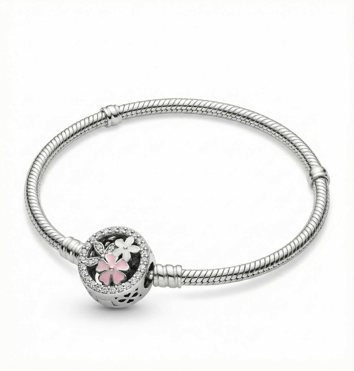 Pulseira - Fecho Rosa Cravejada