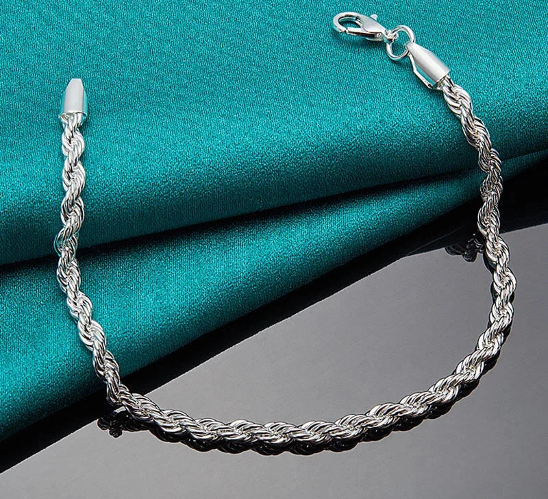 Pulseira - Corrente Com Pingente Onda De Água