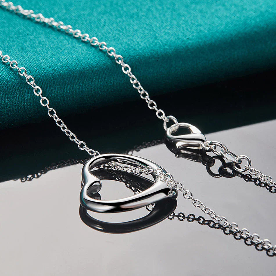 Kit Amor - Coração Pulseira Colar Anel e Brinco