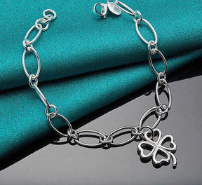 Pulseira - Pingente Floral Trevo