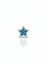 Berloque - Estrela azul cravejada