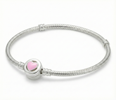 Pulseira - Fecho Coração Rosa