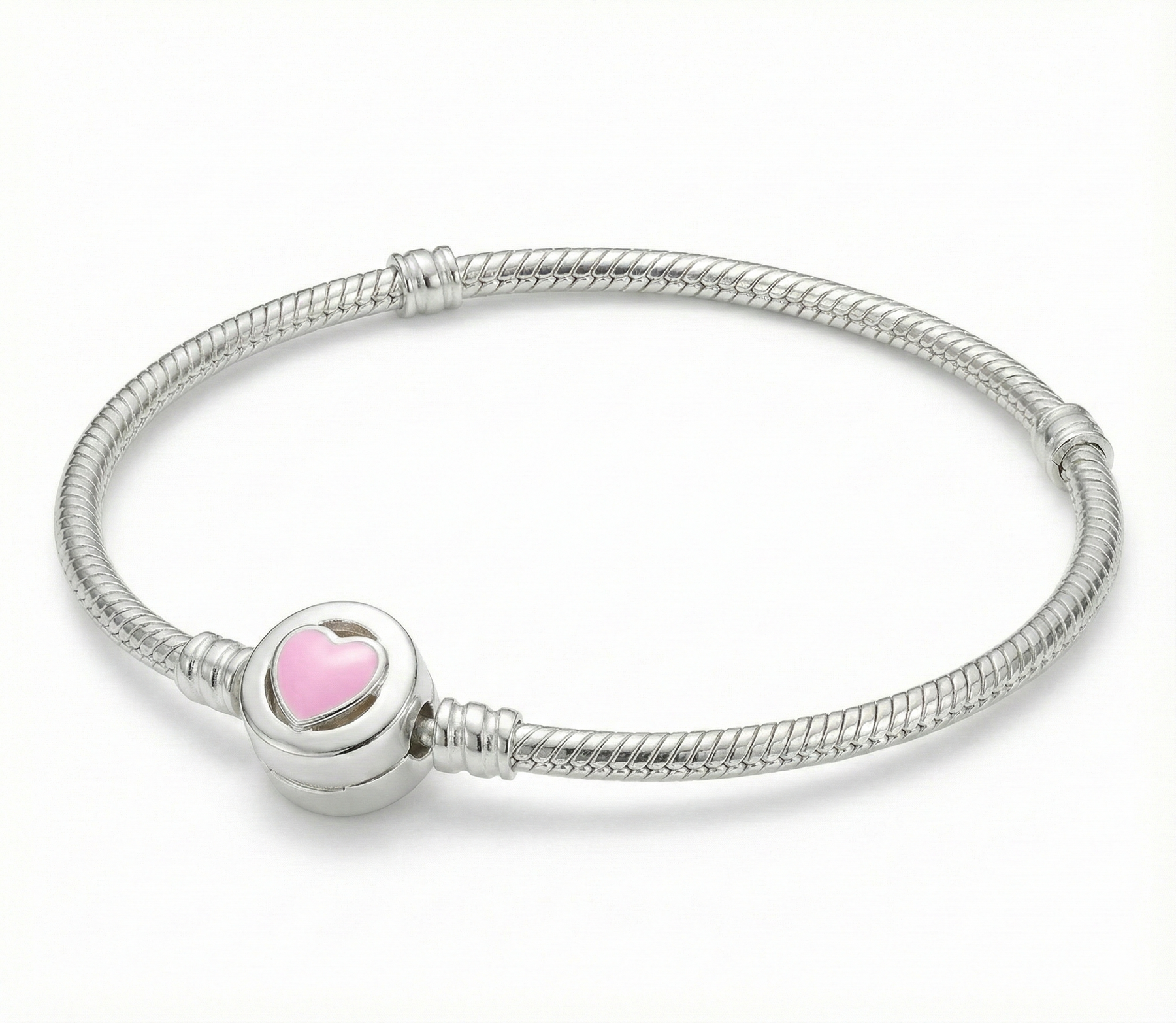 Pulseira - Fecho Coração Rosa