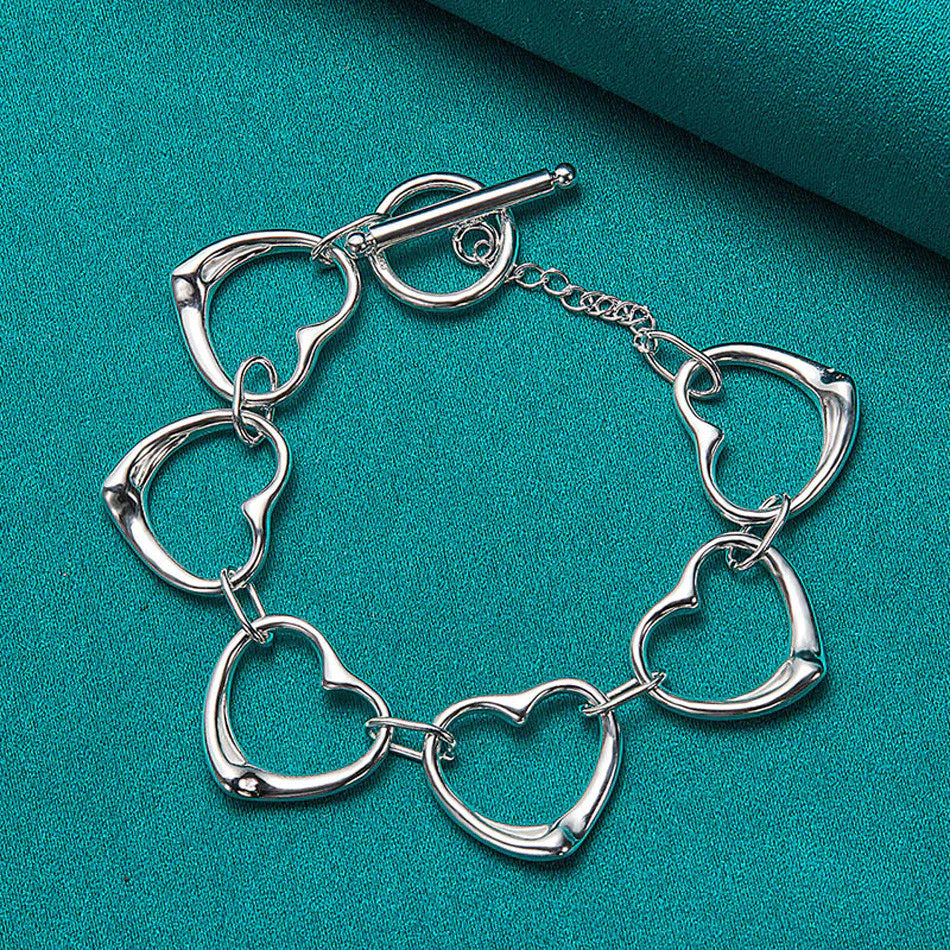 Kit Amor - Coração Pulseira Colar Anel e Brinco