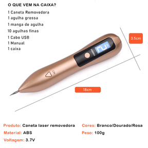 CANETA LASER (REMOVEDORA DE MANCHAS E VERRUGAS) - Loja Tudo Aqui